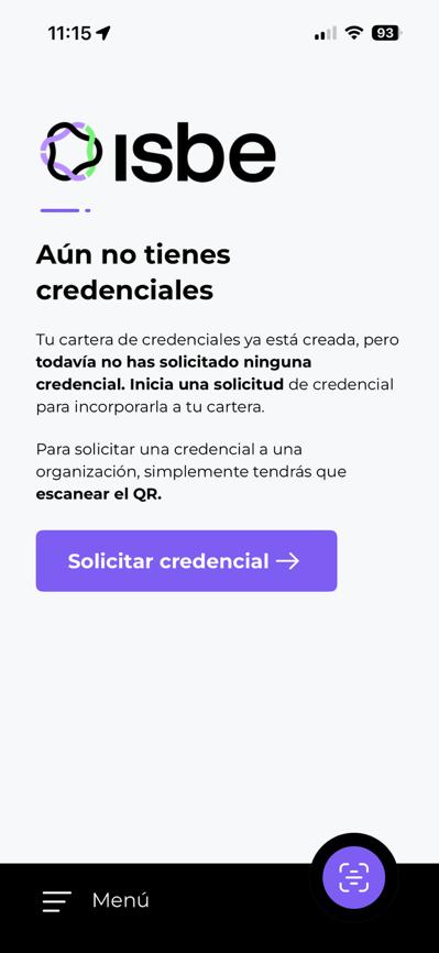 Finalización de la configuración de ISBE Wallet